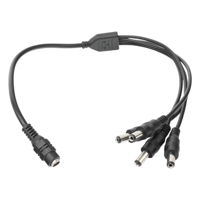 Cable Divisor de Energía DC / Jack Hembra 3.5 mm a 4 Macho / 22AWG / 1-24 VCC / 5A a 12VCC / 19 cm