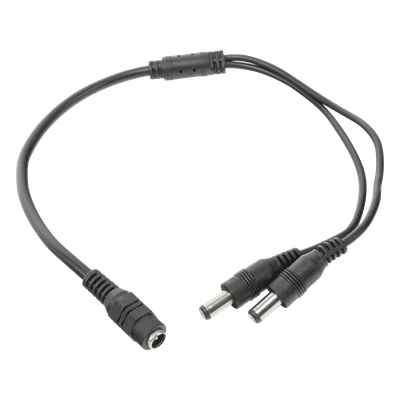 Cable Splitter DC / 5.5×2.1 mm Hembra a 2 Macho / 22 AWG / 24 AWG / 5A a 12 VCC / 19 cm