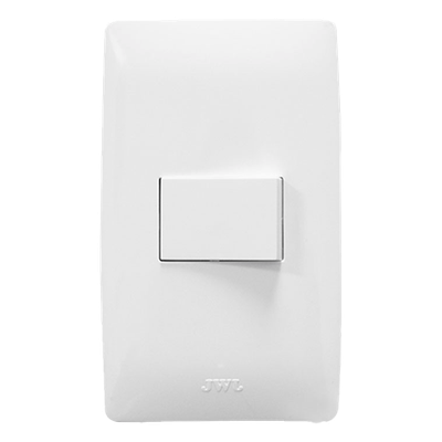 Apagador sencillo / 127 V~60 Hz / 10 A / 11.8 x 7.8 x 3 cm / Blanco / 4.65 x 3.07 x 1.18 in