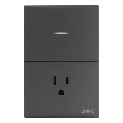 Placa con Interruptor y Toma Corriente / 127 V / 60 Hz / 10-15 A