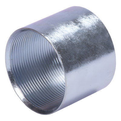 Cople Galvanizado / 1/2″ (13mm) Pared Gruesa / Rosca Estándar / Interior / Etiqueta Amarilla