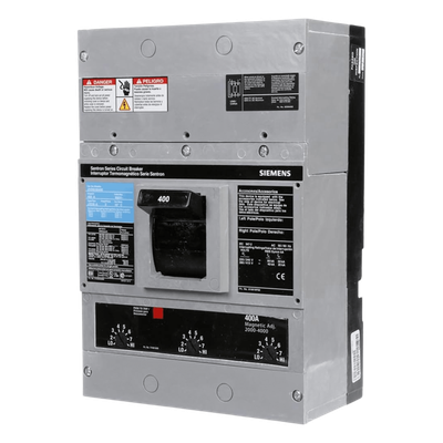 Interruptor Termomagnético / 600V CA / 3 Polos / 400A / Capacidad Interruptiva 65 kA / Sin Zapatas Principales