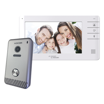 Kit de Videoportero / Monitor 7″ Color / 2 Frentes de Calle / 4 Monitores Simultáneos / 0.1 Lux