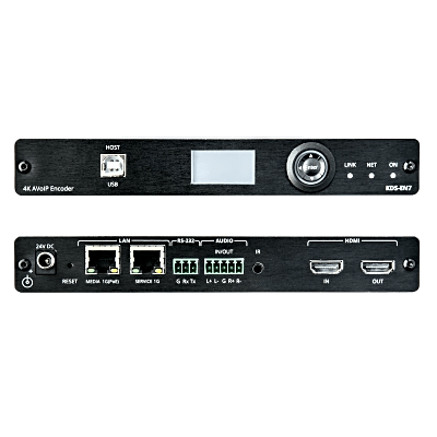 Codificador AVoIP / Entrada HDMI / 4K60 4:2:0 HDR10 / Red 1G / KVM / 999 Canales / Baja Latencia 33ms / PoE / IR RS-232 CEC / Videowall 16×16 / 802.1x TLS