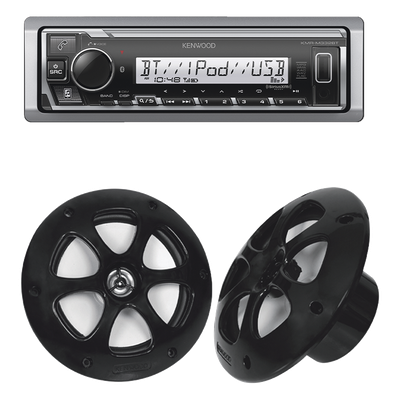Estéreo Marino con Bluetooth / Pantalla 255 Segmentos / Ecualizador 13 Bandas / Bocinas 6.5′ Resistentes al Agua / 3 Salidas Preamplificadas 4.0V