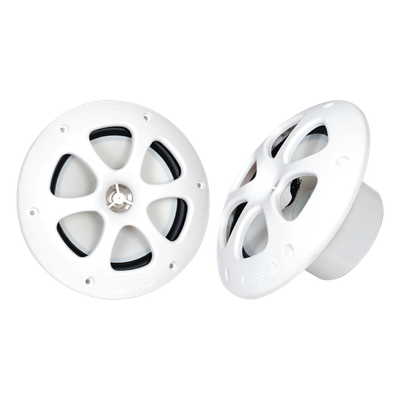 Par de Altavoces Marinos / 6.5″ / 100 W Máx / 4 Ohm / IPX5 Equivalente / 60 Hz – 20 kHz