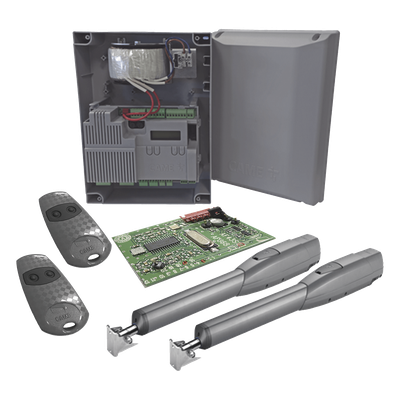 Kit de Operadores para Puertas Abatibles / 5 m (16.4 ft) / 400 kg / 24 VCC / IP54 / Uso Intensivo