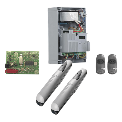 Kit de operadores para puertas abatibles / Hasta 5 m (16.4 ft) / 400 kg por hoja / IP44 / 110V