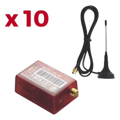 Kit Comunicadores de Alarma / 10 Unidades / 4G LTE-M y 5G / SIM Multicarrier / Compatible 99% Paneles / Control Remoto vía App