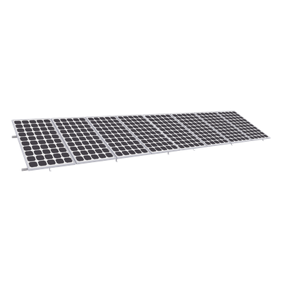 Montaje para Panel Solar / Riel 8 de 5.4 m (17.7 ft) / 1×8 Módulos 35 mm / Inclinación 20° a 45° / Resistencia Viento 136 km/h