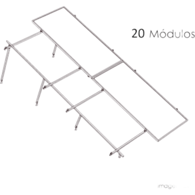 Sistema de Montaje Solar / 8 Módulos 645W / 5.16 kWp / Configuración 2×4 / Losa Plana / Resistencia Viento 170 km/h / Rieles N-S 4.72 m (15.5 ft) / Inclinación 22°