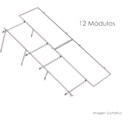 Sistema de Montaje Solar / 8 Módulos 645W / 5.16 kWp / Configuración 2×4 / Losa Plana / Resistencia Viento 170 km/h / Rieles N-S 4.72 m (15.5 ft) / Inclinación 22°