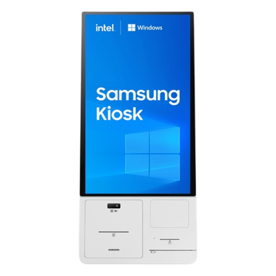 Kiosco Interactivo / 24″ Full HD / Touch Antibacterial / Windows IoT / Intel Core i3 / Wi-Fi / Dockable con Impresora Térmica