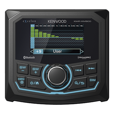 Estéreo Marino / Pantalla 2.7 Pulgadas / Bluetooth / IP66 Sumergible / 3 Salidas Previa 4.0V / USB + Auxiliar