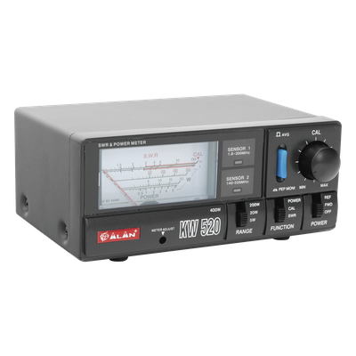 Wattmetro / 1.8-200 MHz y 140-525 MHz / 4 Escalas 5W-400W / Medición SWR / Conectores UHF PL-259