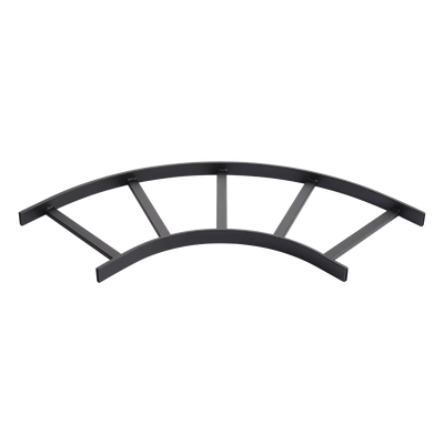 Accesorio de Escalerilla / Curva Horizontal 90° / 12 in de Ancho / Acero Calibre 16 / Acabado Negro RAL 9005