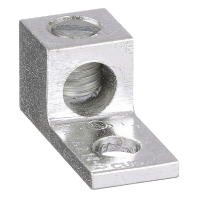 Conector Mecánico de Aluminio / Un Orificio 1/4″ / Un Barril / Cable 14 a 2 AWG / 600 V / 90°C