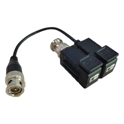 Kit de Transceptores Pasivos / 5MP / Transmisión 200 m (656.2 ft) / UTP Cat 5e/6/6a/7 / Protección TVS / Terminales Push-Pin