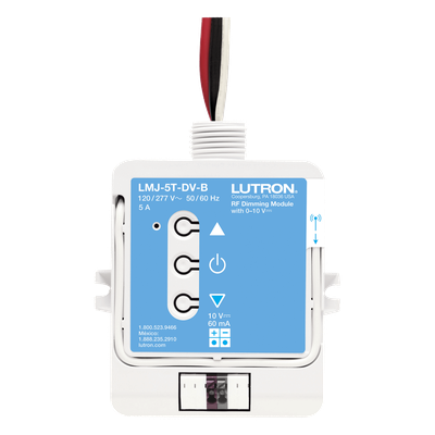 Módulo de Atenuación RF / Control 0-10 V / Conmutación 5 A / Radiofrecuencia 431-437 MHz / Alcance 9 m (29.5 ft) / UL Plenum