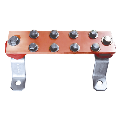 Barra Unión Muro / 1000A / Cobre 100% / Aisladores Rojos / TMGB-TGB / 3.28 ft