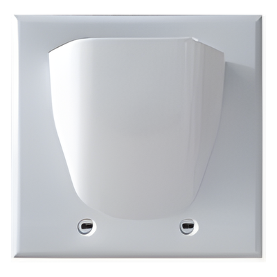 Placa de Pared Pasa Muro / 112.7 x 110.7 mm / ABS Resistente a Intemperie / UL 94V-0 / 25mm Máx. Diámetro