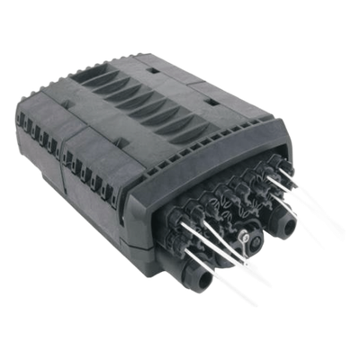 Caja de Distribución de Fibra Óptica / 24 Empalmes / 16 Puertos SC/APC / IP68 / IK10 / Splitter 1×8 Incluido / Entierro Directo