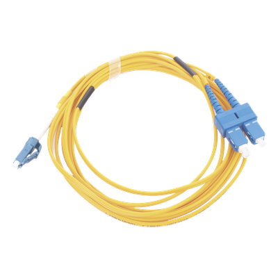 Jumper de Fibra Óptica / Monomodo 9/125 / LC/UPC-SC/UPC / Dúplex / PVC 2.0 mm / 3 m (9.84 ft) / Amarillo