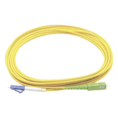 Jumper de Fibra Óptica / Monomodo OS1/OS2 / LC/UPC-SC/APC / Simplex / 3 m (9.84 pies) / PVC Amarillo
