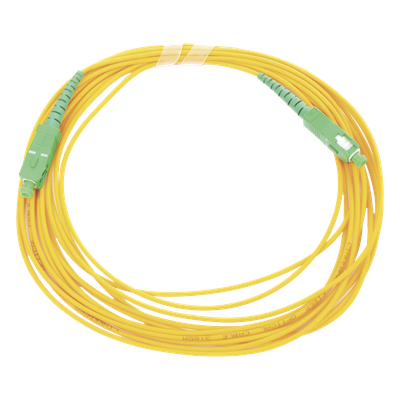 Jumper de Fibra Óptica / SC/APC a SC/APC / Monomodo OS2 / Simplex / 5 m (16.40 pies) / 2 mm / PVC