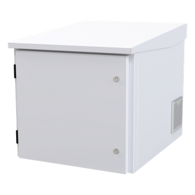 Gabinete Exterior para Rack / 9 UR / Profundidad 705 mm (2.3 ft) / IP54 / Acero Calibre 18 / Ventilador y Termostato / Aislante Poliuretano