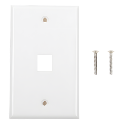 Placa de Pared / 1 Puerto Keystone / 70x115mm / 2.75×4.52in / Montaje Vertical / UL CE ETL