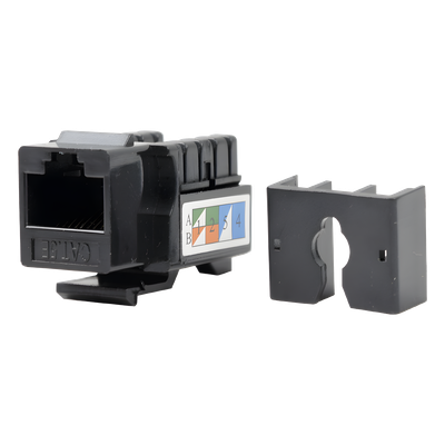 Módulo Jack Keystone / Cat5e / Terminación 110 / RJ45 / Sin Blindaje / Negro
