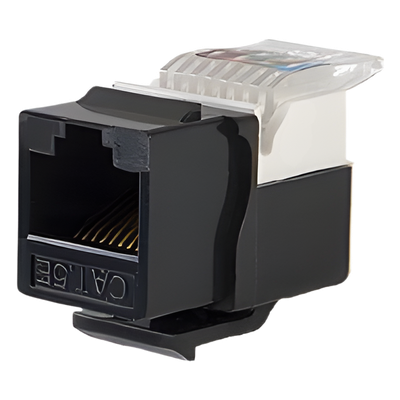 Módulo Jack Keystone / Cat5e / Toolless / RJ45 / Sin Blindaje / Color Negro