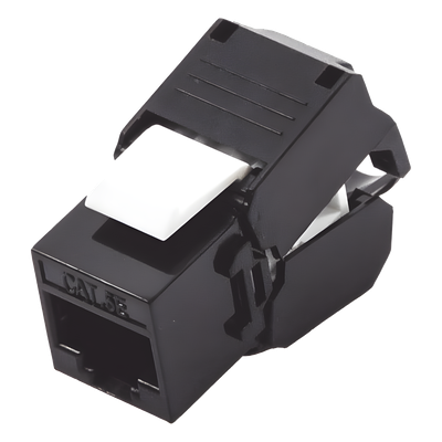 Módulo Jack Keystone / Cat5e / Toolless / Terminación 180° / UTP / 1 Puerto / Color Negro