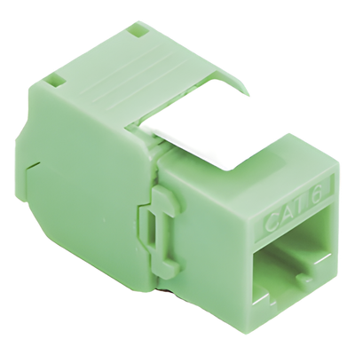 Módulo Jack Keystone / Cat5e / Toolless / Terminación 180° / RJ45 / Sin blindaje / Verde