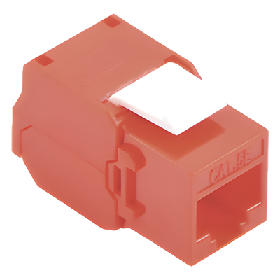 Módulo Jack Keystone / Cat5e / Toolless / Terminación 180° / RJ45 / Sin Blindaje / Color Rojo