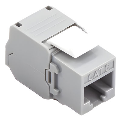 Módulo Jack Keystone / Cat6 / Toolless / Terminación 180° / UTP / Color Gris