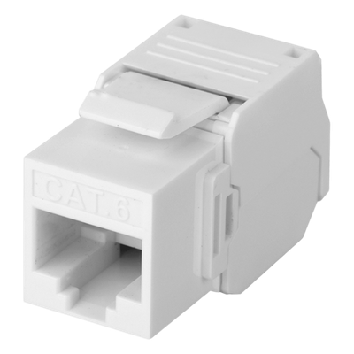 Módulo Jack Keystone / Cat6 / Toolless / Terminación 180° / 1 Puerto / Sin Blindaje / Color Blanco