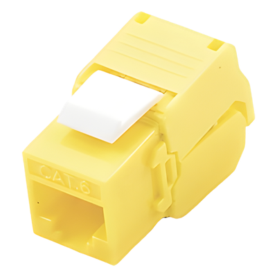 Módulo Jack Keystone / Cat6 / Toolless / Terminación 180° / UTP / Amarillo