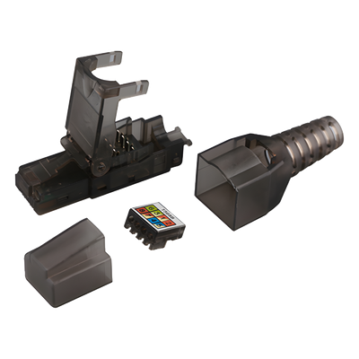 Plug RJ45 / Cat 6A UTP / Sin Herramienta / 50µ Oro / -40°C a 70°C / 22-26 AWG