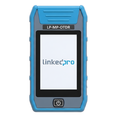 Mini OTDR para Fibra Óptica / Longitudes de Onda 1310nm y 1550nm / Rango Dinámico 24dB/22dB / Alcance de Prueba 80 km (262467 ft) / VFL 10mW / Pantalla Táctil 3.5″