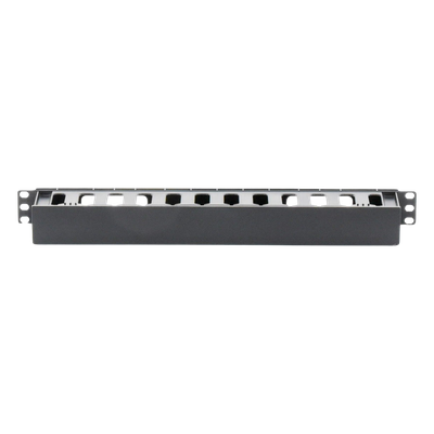 Organizador de Cables Horizontal / 1U / Rack 19″ / Plástico ABS Resistente / Pintura Electrostática Negra