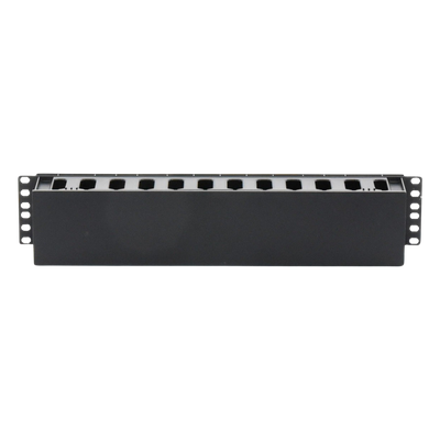 Organizador de Cables Horizontal / 2U / Rack 19″ / Polímero ABS Resistente / Pintura Electrostática Negra