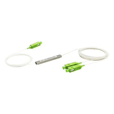 Divisor Óptico PLC / 1×2 / Conector SC/APC / Fibra G.657A / Rango 1260-1650 nm / -40 a 85°C
