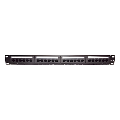 Panel de Parcheo de Impacto / 24 Puertos / Cat5e / 19 Pulgadas / 1U / 110 IDC / 24-26 AWG