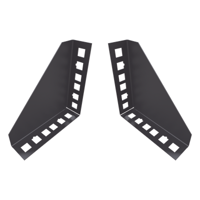 Soporte de Montaje para Rack / 19 pulgadas / 1U Vertical / Capacidad 2U / Carga 10 kg / Pared o Placa