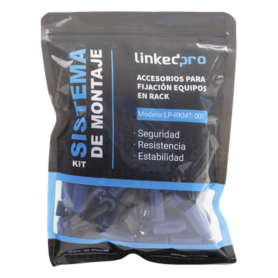 Kit de Montaje Rápido para Rack / Sin Tuercas Enjauladas / Carga 50 kg (110.2 lb) / 19 Pulgadas / 50 Piezas / Polímero Resistente
