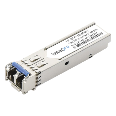 Transceptor SFP / Multimodo 1310 nm / 1.25 Gbps / 1000BASE-SX / LC/UPC Dúplex / DDM / 2 km (1.2 mi)