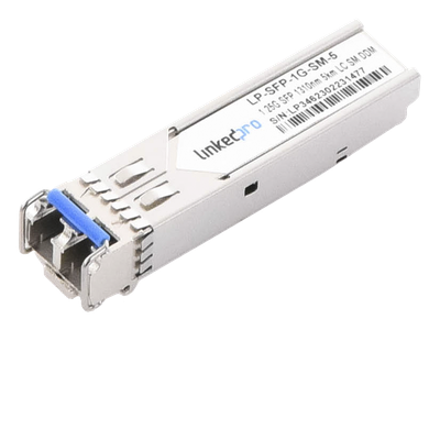 Transceptor SFP / Monomodo / 1.25 Gbps / 1310 nm / LC/UPC Dúplex / DDM / Alcance 5 km (3.1 mi)