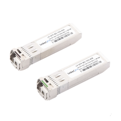 Transceptor Óptico SFP+ Bidireccional / 10 Gbps / Monomodo 1270 & 1330 nm / Alcance 40 km (131,233 ft) / LC/UPC Simplex / DDM / Hot-Pluggable